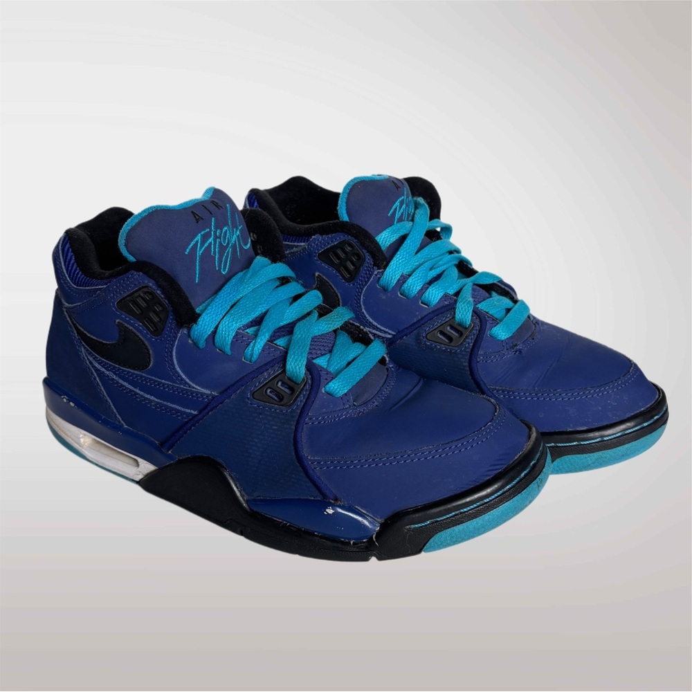 Nike Air Flight ‘89 Dark Royal Blue/Black Basketball Shoes Size 5.5Y